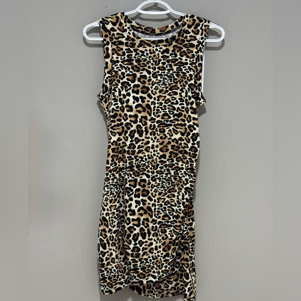 Leopard Print Sleeveless Dress